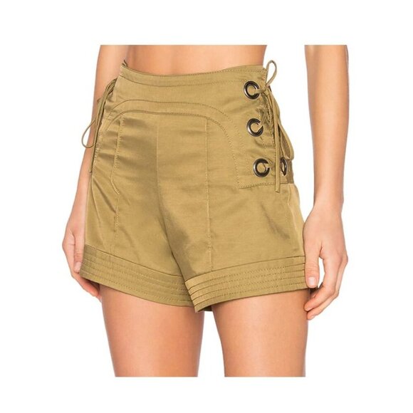 Marissa Webb Size 0 Olive Green khaki lace up sides hot pants - Picture 7 of 7